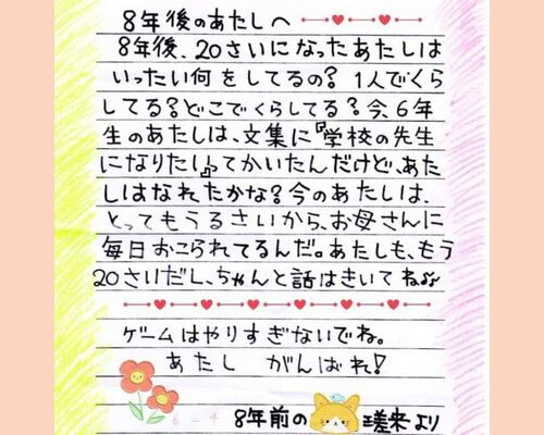 二十歳の自分への手紙