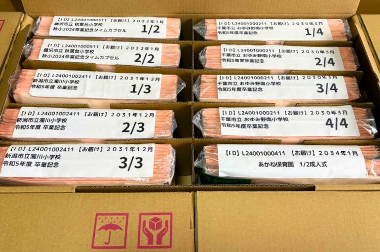 タイムカプセル郵便手紙の保管